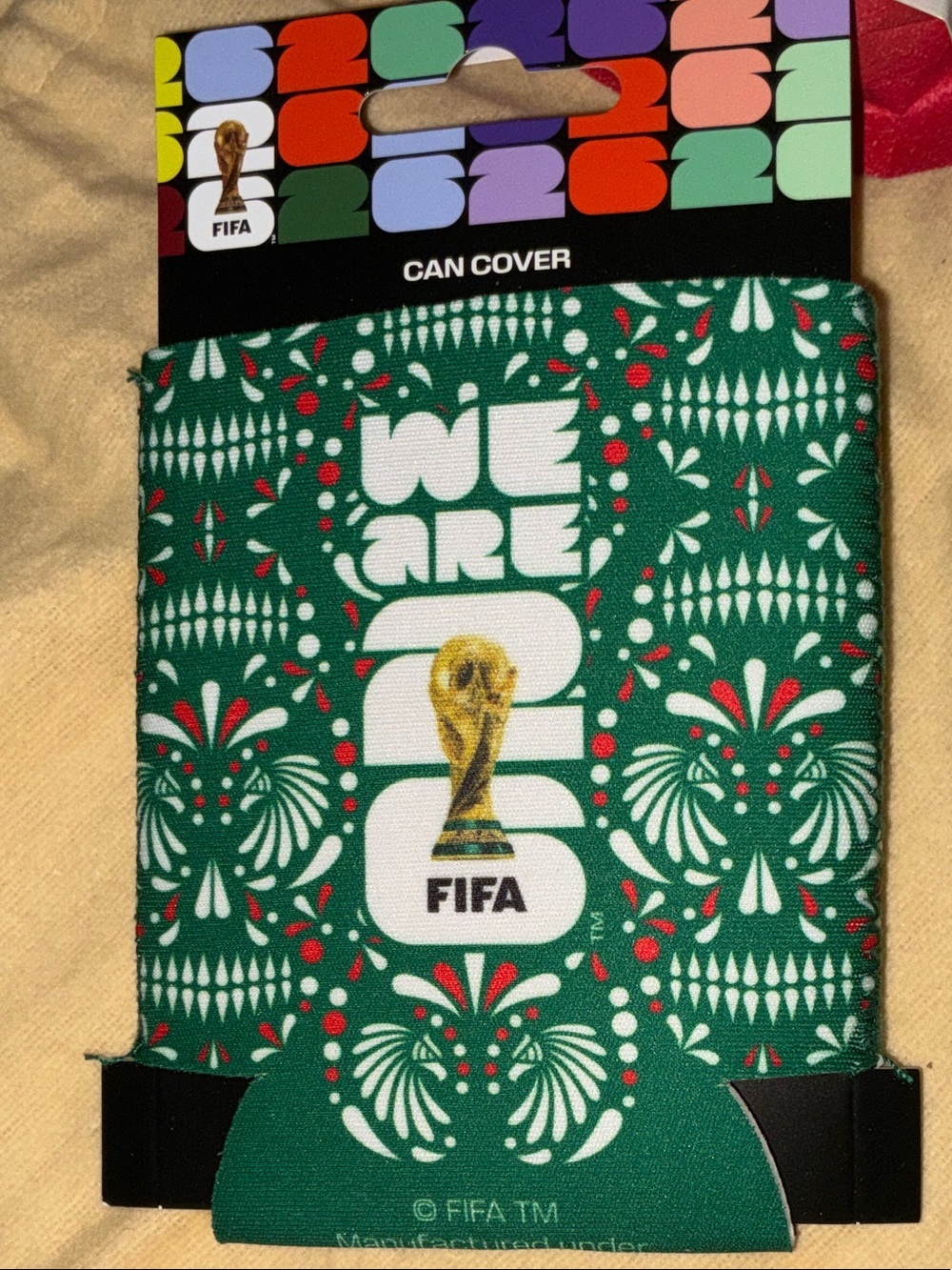 NWT FIFA 'We Are One' Green Can Cover